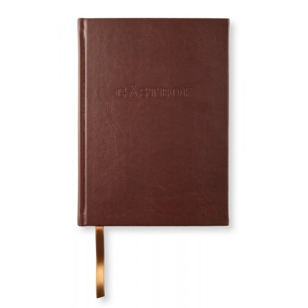 Gjestebok Kunstskinn - Vintage Brown