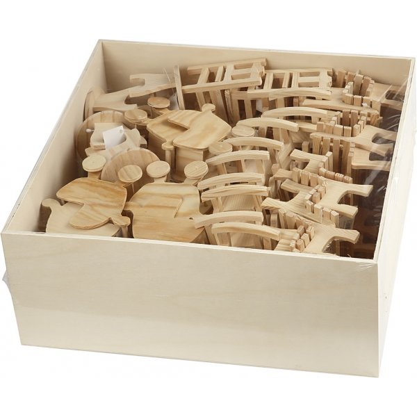 Minimöbler - 5-pack - stol - bänk - gungstol - bord - barnvagn Minimöbler - 5-pack - stol - bänk - gungstol - bord - barnvagn