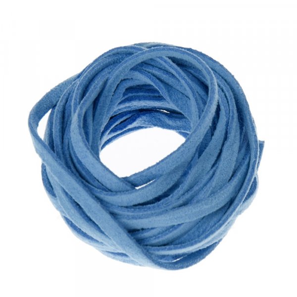 Cord imitert semsket skinn / alcantara 3 mm / 3 m - lysebl