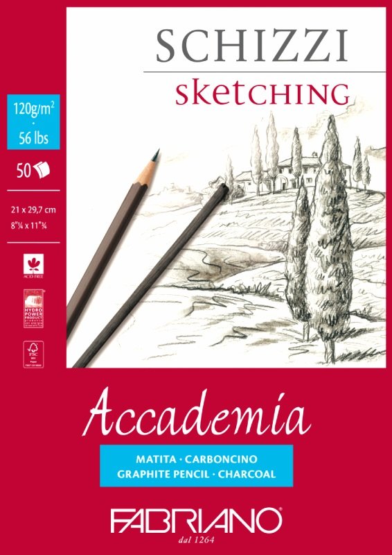 Accademia skisseblokk, 297x420 mm - Skisseblokk, Blokk