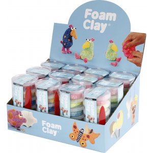 Foam Clay - glitter frger - metallicfrger - 12 set