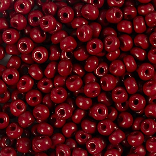 Rocaillepärlor 4 mm matt frozen Rödbrun 25 g Rocaillepärlor 4 mm matt frozen Rödbrun 25 g