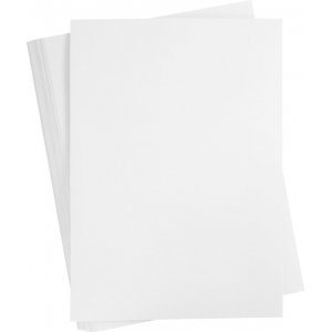 Farget papp - hvit - A2 - 180 g - 100 ark