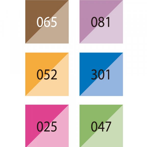 Penselpennor ZIG Brushables 6 Pennor - Bright Penselpennor ZIG Brushables 6 Pennor - Bright