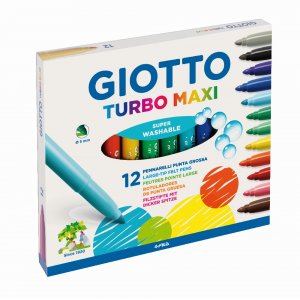 Tuschpennor Giotto Turbo Maxi - 12-pack