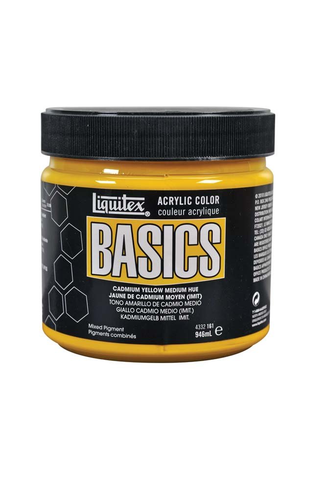 Akrylfärg Liquitex 946 ml - 161 Cadmium yellow medium hue - Akrylfärger, Konstnärsfärger