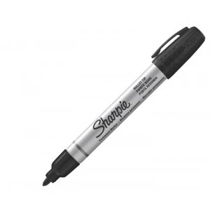 Mrkpenna Sharpie Metal Barrel Small Bullet - Svart