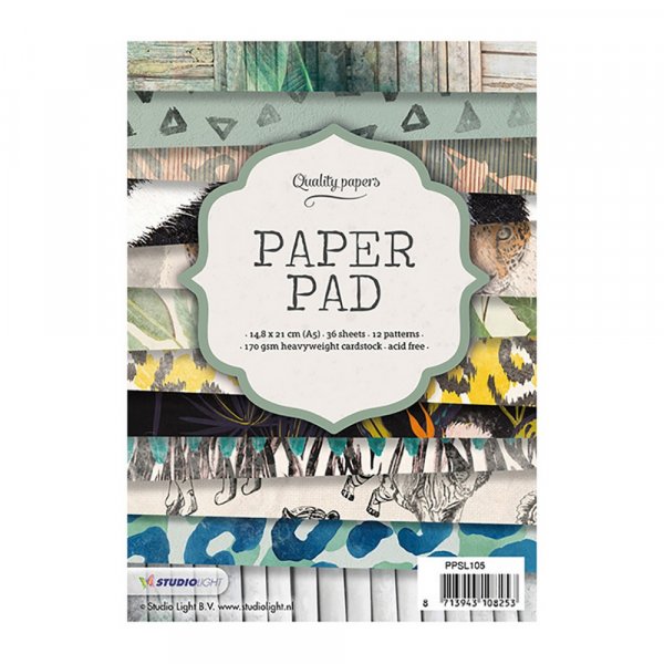 Pad med designpapir A5 36 sider 170g - Blanding 105