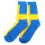 Sverige strumpor bl�/gul storlek 38-45 - 1 par