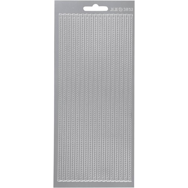 Stickersb�rd sj�lvh�ftande 10x23 cm Silver - 1 ark
