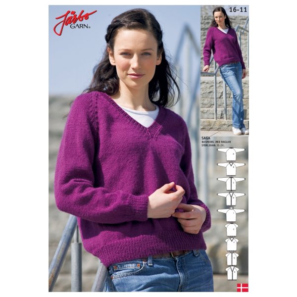 Stickmnster - Basmodel med raglan