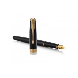 Reservoarpenna Parker - Sonnet Black Lacquer - G.T Fountain pen - Medium