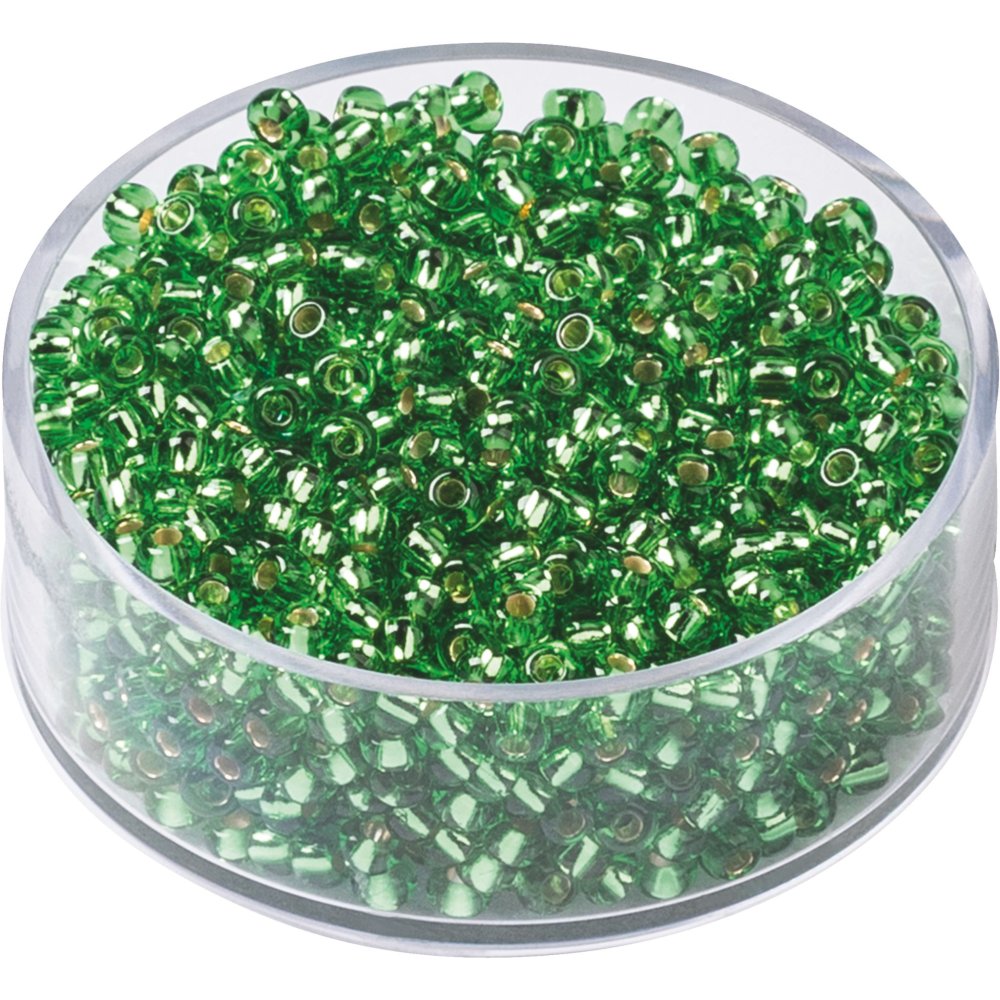 Bohemske rocailleperler 2,5 mm 17 g - Grøn - Blandinger af rocaillesperler, Rocaillesperler, Håndværk