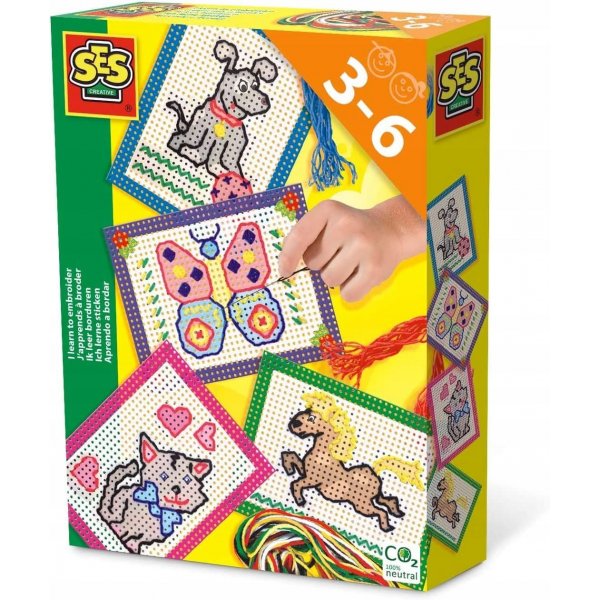 Broderiset barn 4 motiv 20x15 cm - SES Creative Broderiset barn 4 motiv 20x15 cm - SES Creative