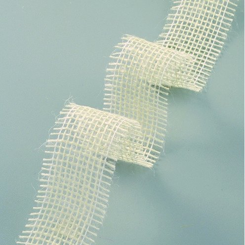 Jutebnd 40 mm - 25 meter - Creme