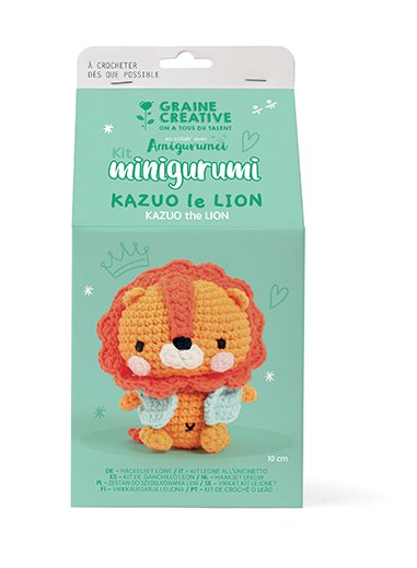 Minigurumi-kit lejon Kazuo 10 cm Minigurumi-kit lejon Kazuo 10 cm