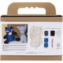 DIY-s�t amigurumi vaskebj�rn sort og bl� - 1 pakke.