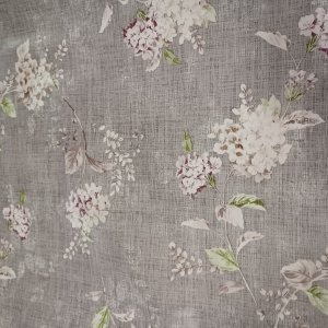 Vaxduk PVC blommning gr� rosa 140 cm