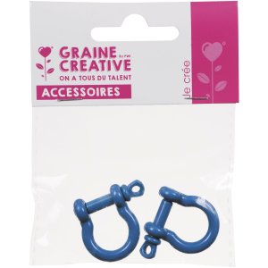 Metalllänkar blå 22 x 27 mm, 2-pack Metalllänkar blå 22 x 27 mm, 2-pack