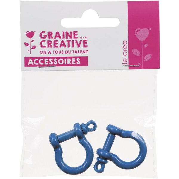 Metalllänkar blå 22 x 27 mm, 2-pack Metalllänkar blå 22 x 27 mm, 2-pack