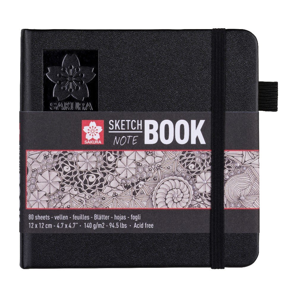 Skitsebog Sakura Hvidt Papir 140 g 80 ark - 12x12 cm - Skitseblok, Blok