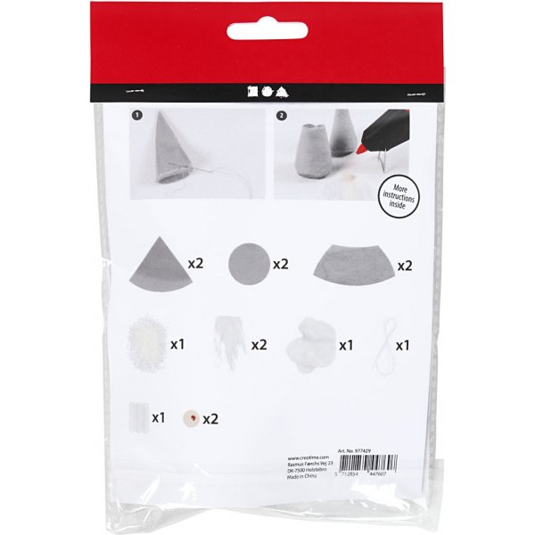Mini DIY Kit - grå - Skandinavisk tomte Mini DIY Kit - grå - Skandinavisk tomte