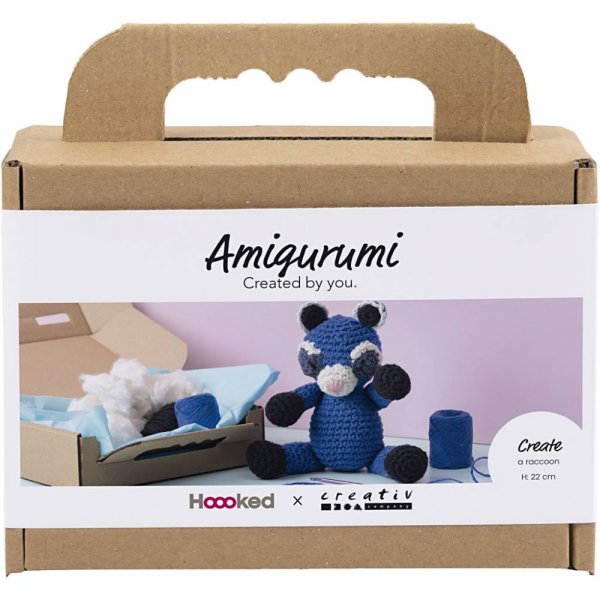DIY-s�t amigurumi vaskebj�rn sort og bl� - 1 pakke.