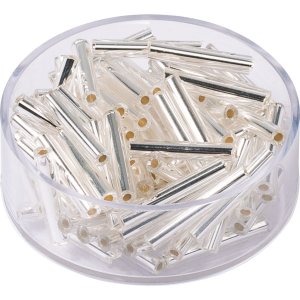 Glasp�rlor silver, 2 mm, 15 g