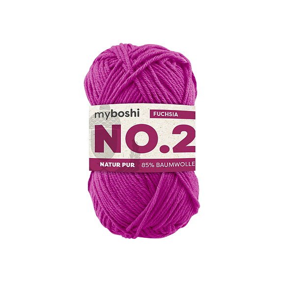 Myboshi No.2 - 50 g - Fuchsia - Myboshi garn, Garn, Strikke, hækle, knytte og væve