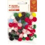 50 pomponer i blandade färger, 15 mm 50 pomponer i blandade färger, 15 mm