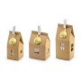 Adventskalender hus DIY kraft och guld - 24 delar