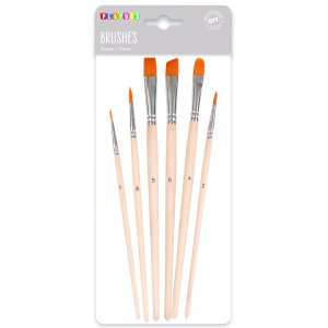 B�rstes�t rundt og fladt - 6 stk