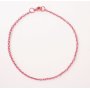 Rosa kedjearmband små länkar 2 mm - 20 cm Rosa kedjearmband små länkar 2 mm - 20 cm