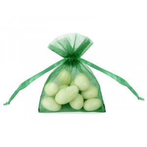 Organzapsar - Smaragdgrna 10 cm 20 st