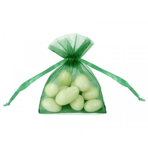 Organzapsar - Smaragdgrna 10 cm 20 st