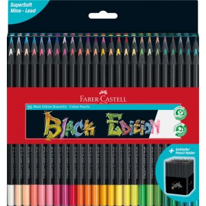 Fargeblyantsett - Faber-Castell - Black Edition - 50 farger