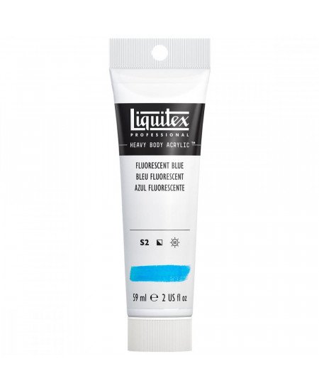 Akrylfärg - Liquitex Heavy Body - Fluorescent Blue - Akrylfärger, Konstnärsfärger
