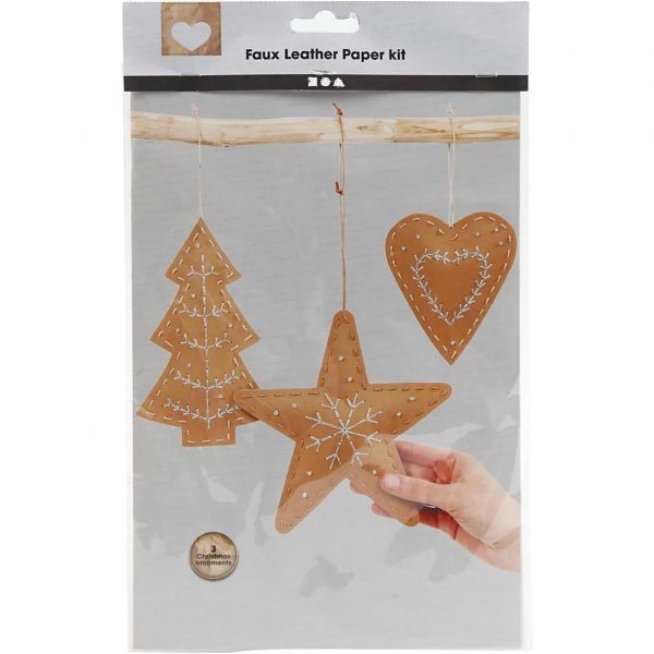 DIY-st - Julefigurer af lderpapir - Beige