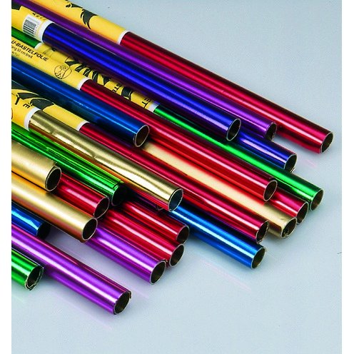Aluminiumfolie 50 x 80 cm - blandade frger 50 rullar