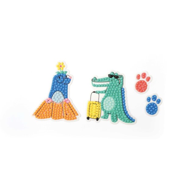 Diamond painting stickers f�r barn - djur, 18 st