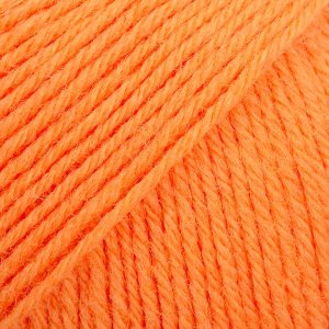 DROPS Fabel Uni Colour garn - 50g - Elektrisk Orange DROPS Fabel Uni Colour garn - 50g - Elektrisk Orange