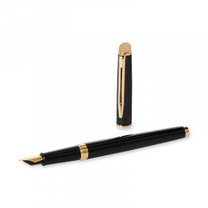 Reservoarpenna Waterman Hmisphre - Black Gold Trim - Medium Bl