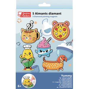 Diamond painting magneter för barn - Yummy, 5 st Diamond painting magneter för barn - Yummy, 5 st
