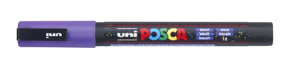 Uni Posca PC-3 ml Glitter - Violet Glitter (55) - Posca-penne, Markers, Penne, Penne, kridt & tusch