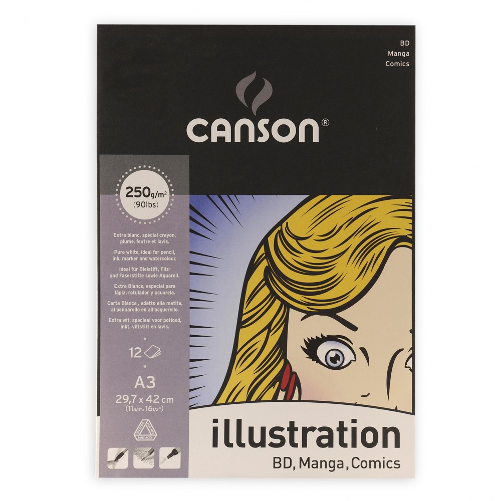 Canson Illustration Extra vit 250g - A3 - Tuschblock, Block