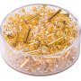 Rocaillesp�rlor 2,5 mm, 17 g, blandade silver- och guldf�rger