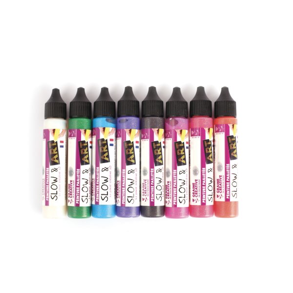 Påse med 8 glitterpennor Slow&Art Påse med 8 glitterpennor Slow&Art