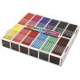 Colortime-pennor - mixade frger - 2 mm - 12x24 st