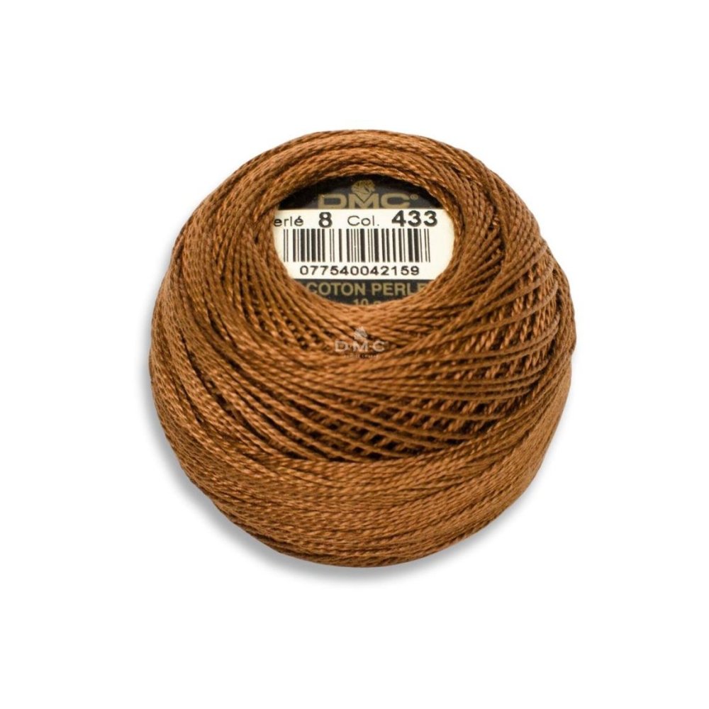 DMC Pearl Cotton Art. 116/8, 433 Medium Brown - Broderigarn, Garn, Sticka & virka