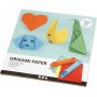 Origamipapir - blandede farger - 15 x 15 cm - 5 x 10 ark